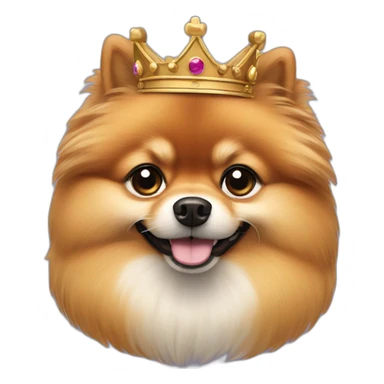 king Pomeranian sticker