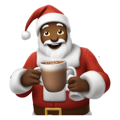 Santa Claus drinking hot cocoa dancing sticker