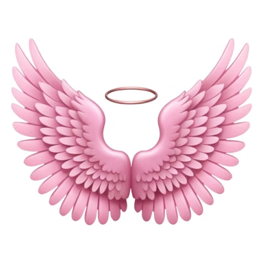 pink angel wings cute sticker