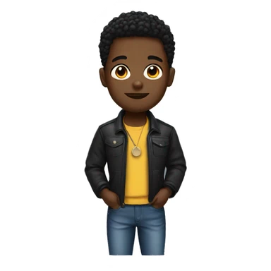 Black influencer boy sticker