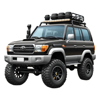 Modified Toyota landcr black color car uiser sticker