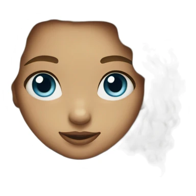 Girl hair and blues eyes sticker