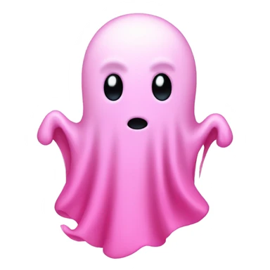 Pink ghost with pink bow  sticker