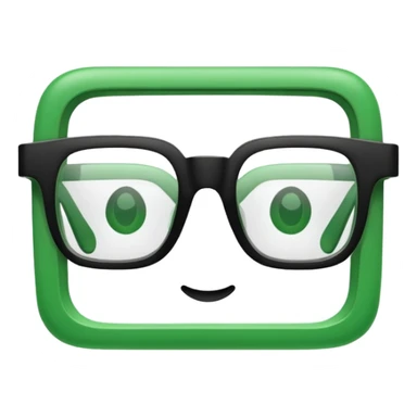 Green Square Spects. only spects. sticker