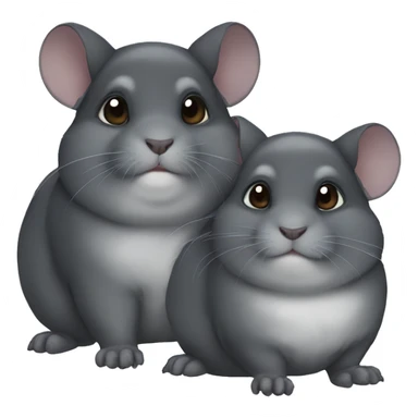 two black chinchillas sticker