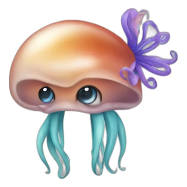 Squid wearing a fascinator sticker