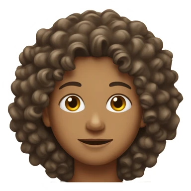brownskin curly head  sticker
