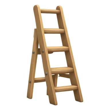 small wooden step ladder sticker