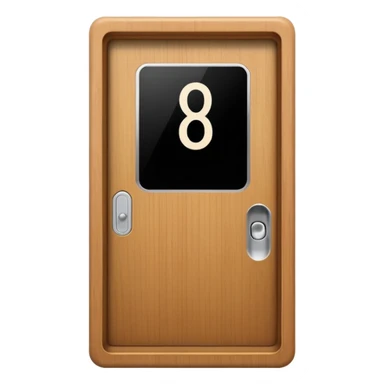 modern villa door number wood Japanese with smart screen lock sticker