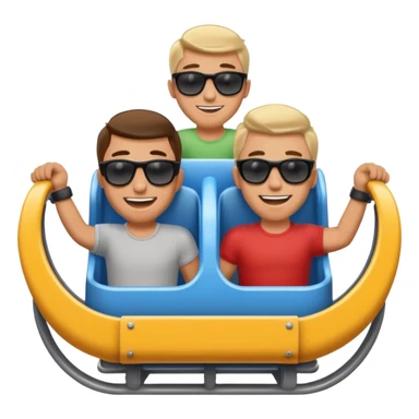 two guys on a roller coaster and buckled up sticker