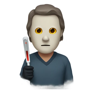 Michael Myers with thermometer  sticker
