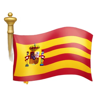 Spanish flag with big gold stars sticker