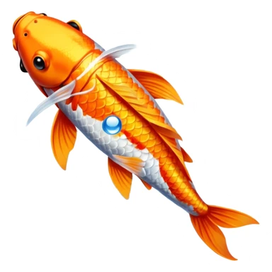 koi fish with water ripples sticker