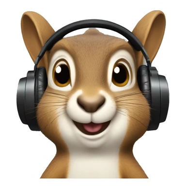 A squirrel DJ sticker