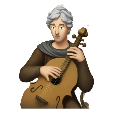 Petrarch playing the lyre sticker