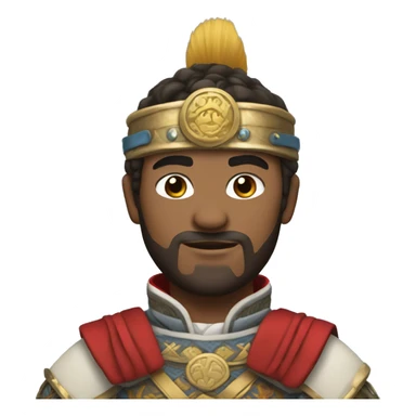 British male wearing a Mongolian warrior outfit sticker