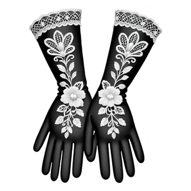 victorian age lace gloves sticker