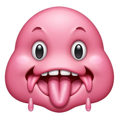 freaky drooling toungue out sticker