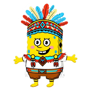 SpongeBob as native  sticker