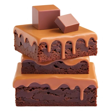 chocolate brownie with fudge sticker