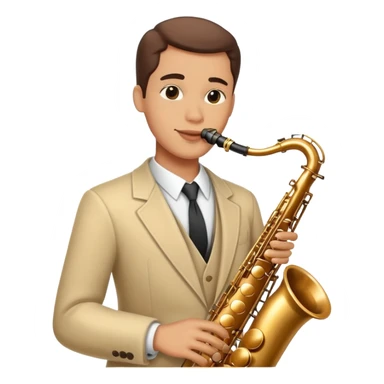 Swing jazz musician playing saxophone sticker