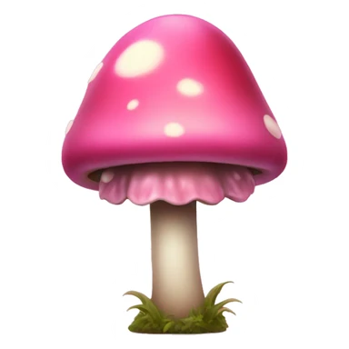 Pink little mushroom man drooling sticker