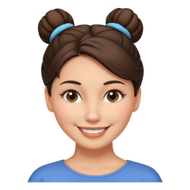 brunette woman with hair in a bun sticker
