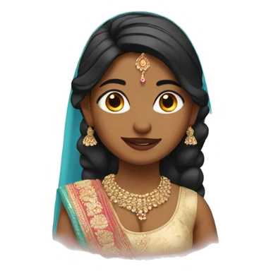Indian girl wedding sticker