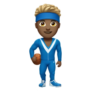 sport man in blue sport suit sticker
