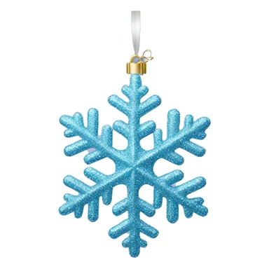 Glitter Snowflake Christmas bauble sticker
