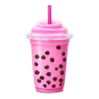 Pink Boba tea sticker