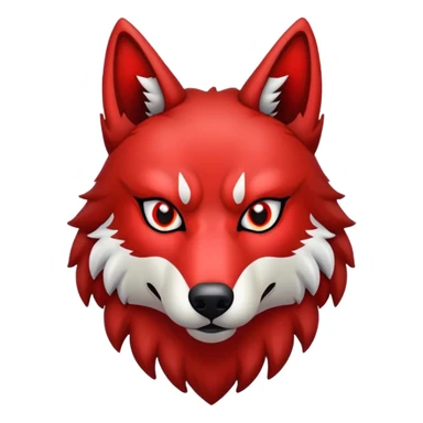 Evil Scary Red Wolf sticker