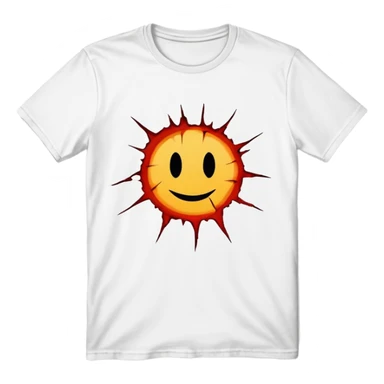 torn shirt with the word "Discrimination" sticker