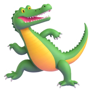 crocodile with a dynamic pose sticker