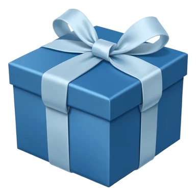 long blue gift box sticker