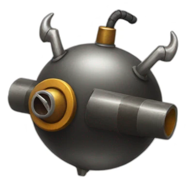 Bomb with horns sticker