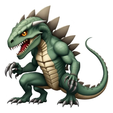 monstrous, reptilian fighter with protruding skull and gray-brown skin sticker
