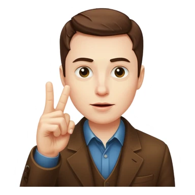 Elon giving the finger  sticker