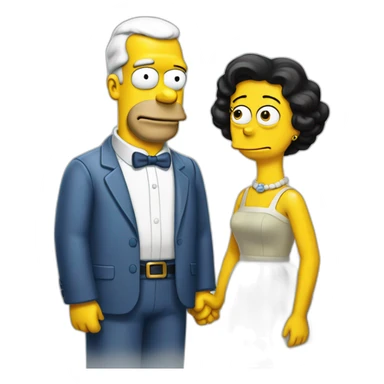 marge et homer de wish sticker