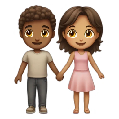 Girl and boy love sticker