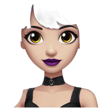 Elissabat-vampire-monsterhigh-goth-romantic-bangs-hair-purple-black sticker