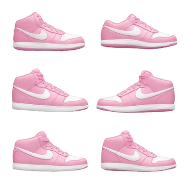 Nike pair of shoes pink and white sticker