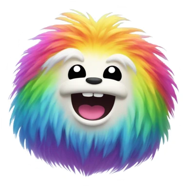 fat rainbow yeti run sticker