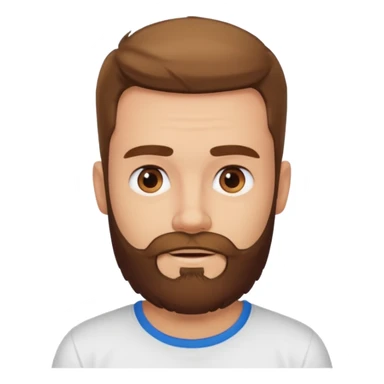 bearded man in white t shirt sticker