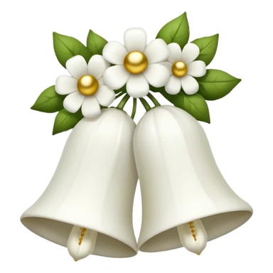 Wedding bells with flowers sticker