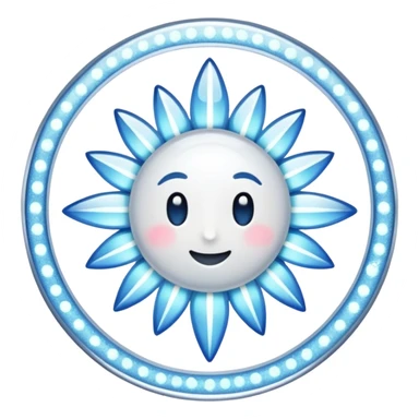 glitter white symbol of health sticker