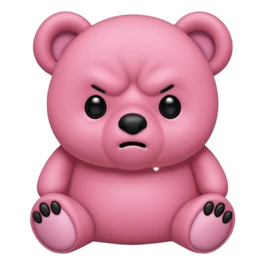 Osito gruñosito rosado sticker