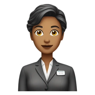 woman hotel manager sticker