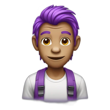 Monkey with purple hair sticker