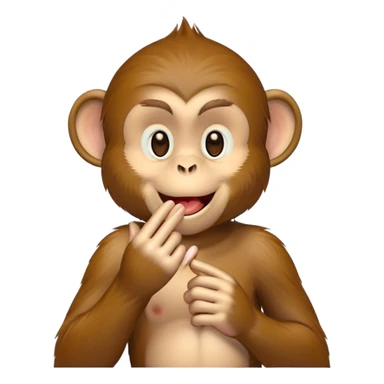 Monkey blowing kisses sticker